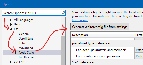 PTQ | .editorconfig for Visual Studio